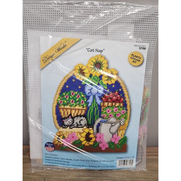 Design Works #3708 Cat Nap Kit 10" by 13" New - Picture 1 of 6
